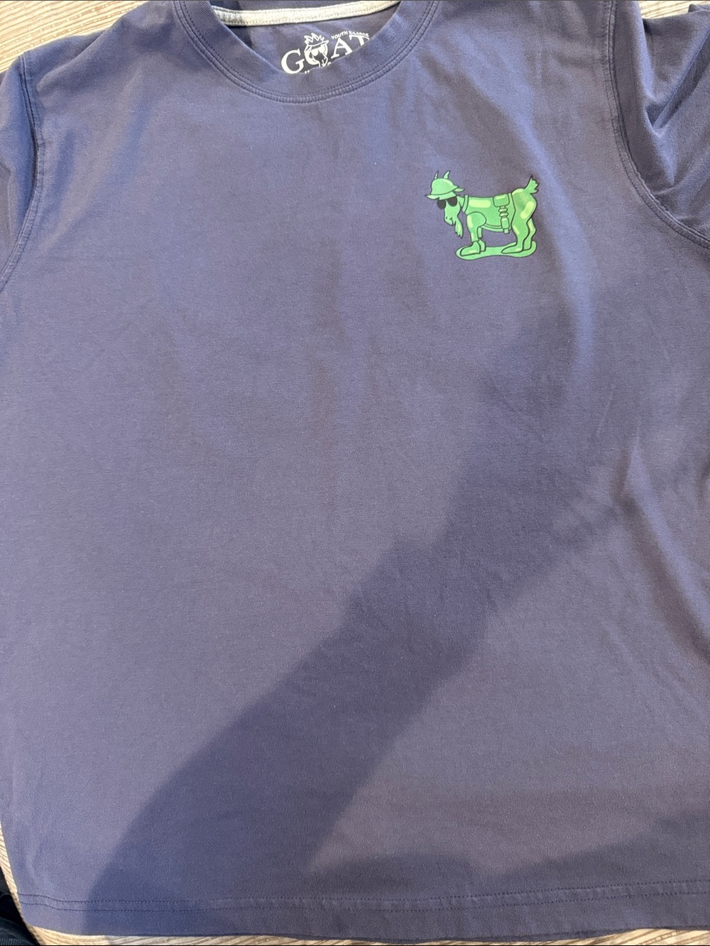 GOAT Kids Navy T-Shirt with Green Skate Goat Graphic